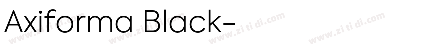 Axiforma Black字体转换